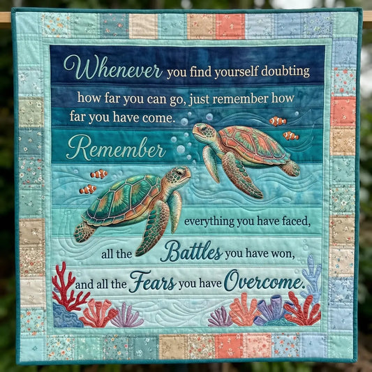 Ocean Of Strength Quilt Blanket