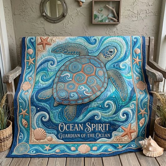 Ocean Spirit Guardian Quilt Blanket