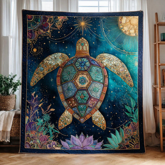 Ocean Turtle Dream Quilt Blanket