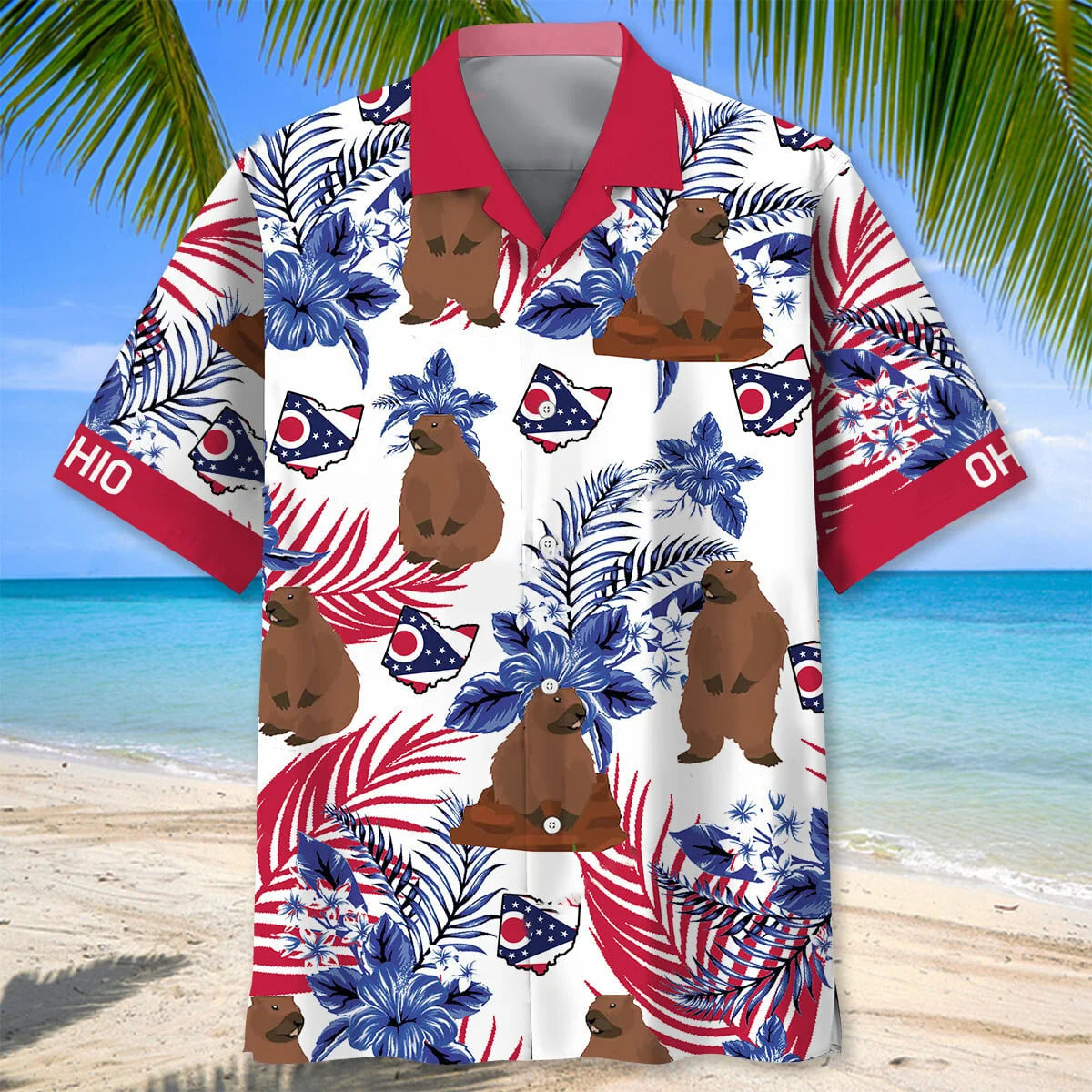 Ohio State Proud Hawaiian Shirt, custom shirt gift for men