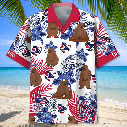 Ohio State Proud Hawaiian Shirt, custom shirt gift for men