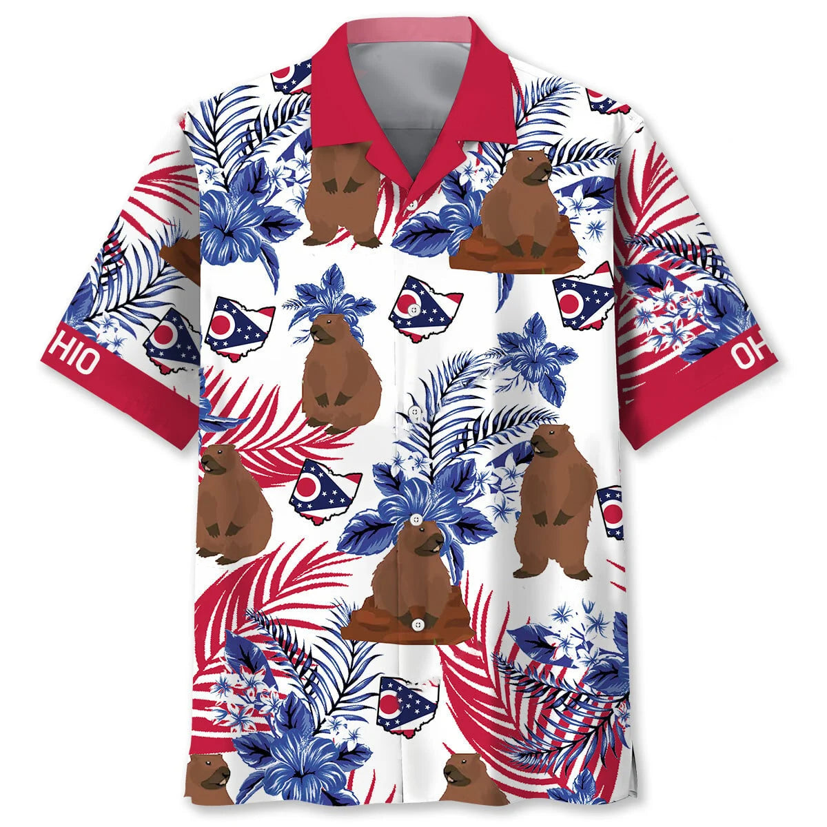 Ohio State Proud Hawaiian Shirt, custom shirt gift for men (view 4)
