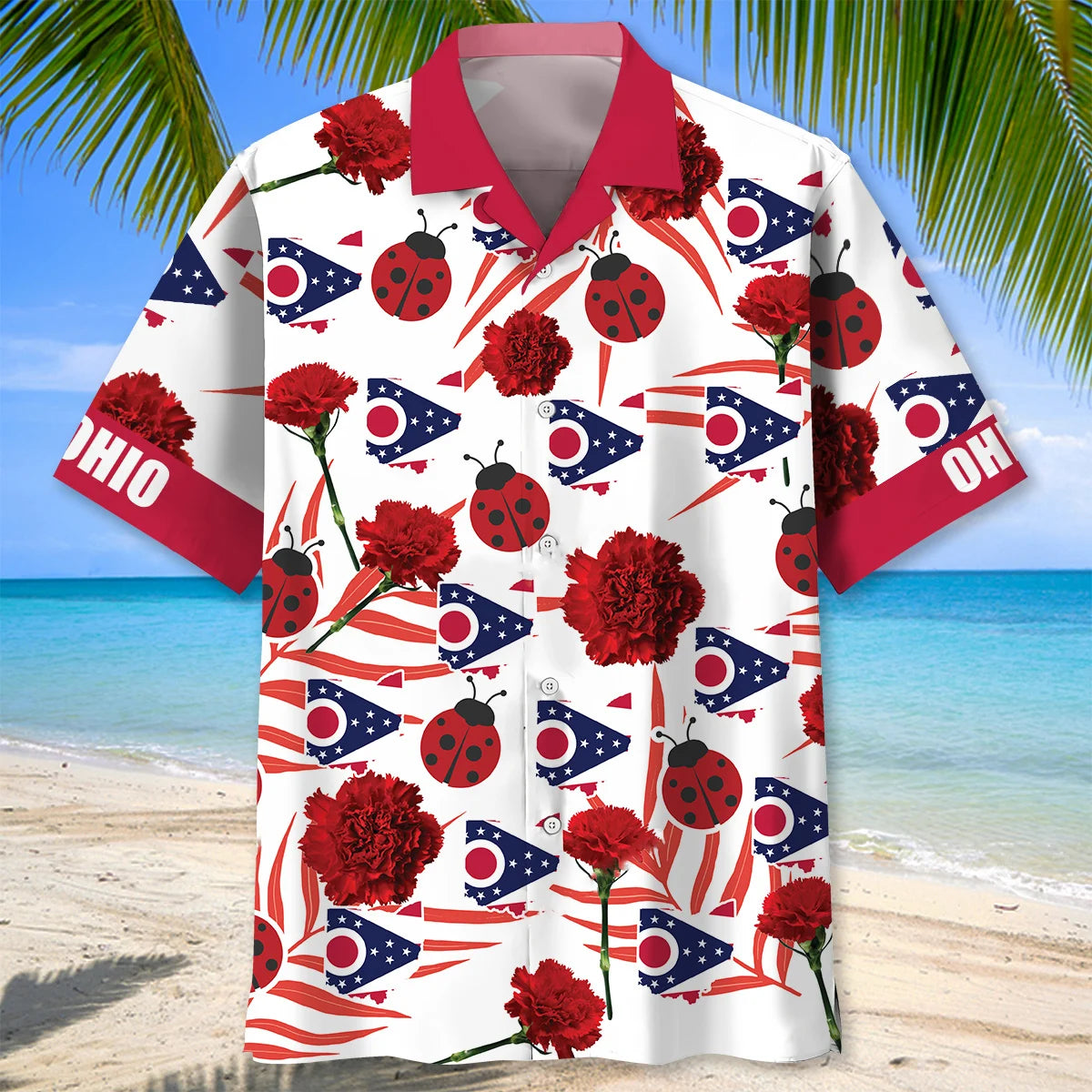 Ohio State Proud Hawaiian Shirt, custom shirt gift for men (view 6)