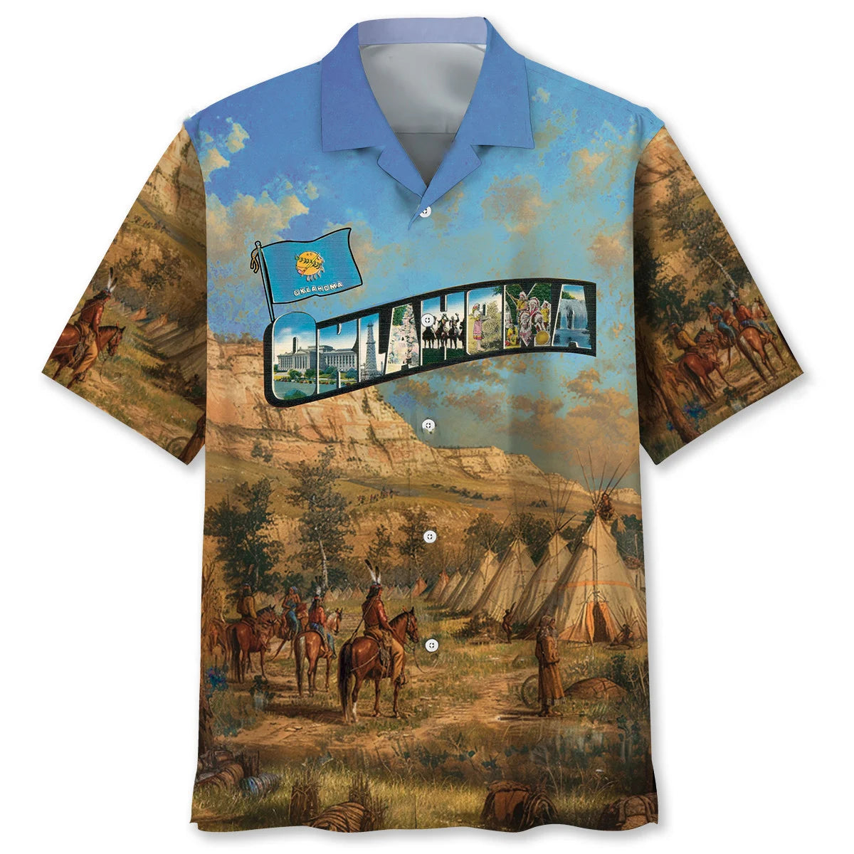 Oklahoma Native America Hawaiian Shirt, custom shirt gift for men