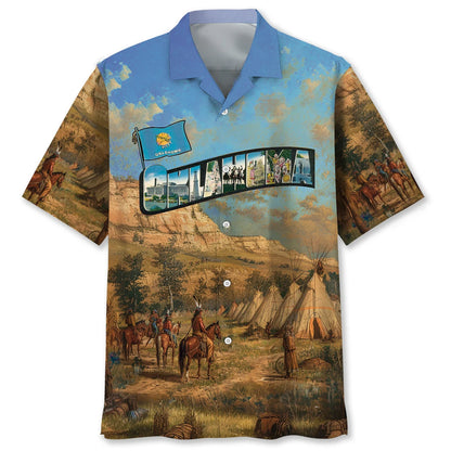 Oklahoma Native America Hawaiian Shirt, custom shirt gift for men