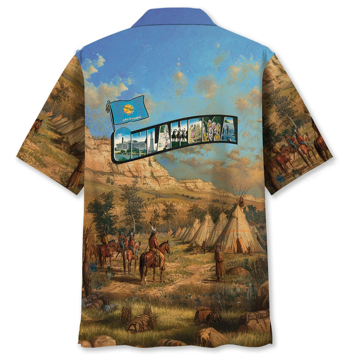 Oklahoma Native America Hawaiian Shirt, custom shirt gift for men (view 2)