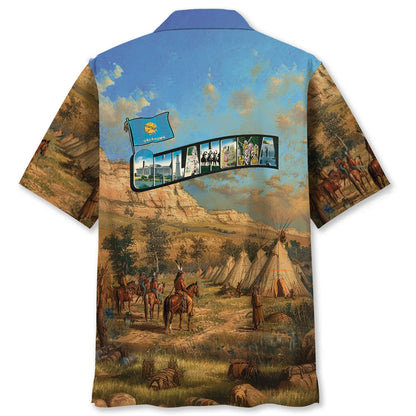 Oklahoma Native America Hawaiian Shirt, custom shirt gift for men (view 2)