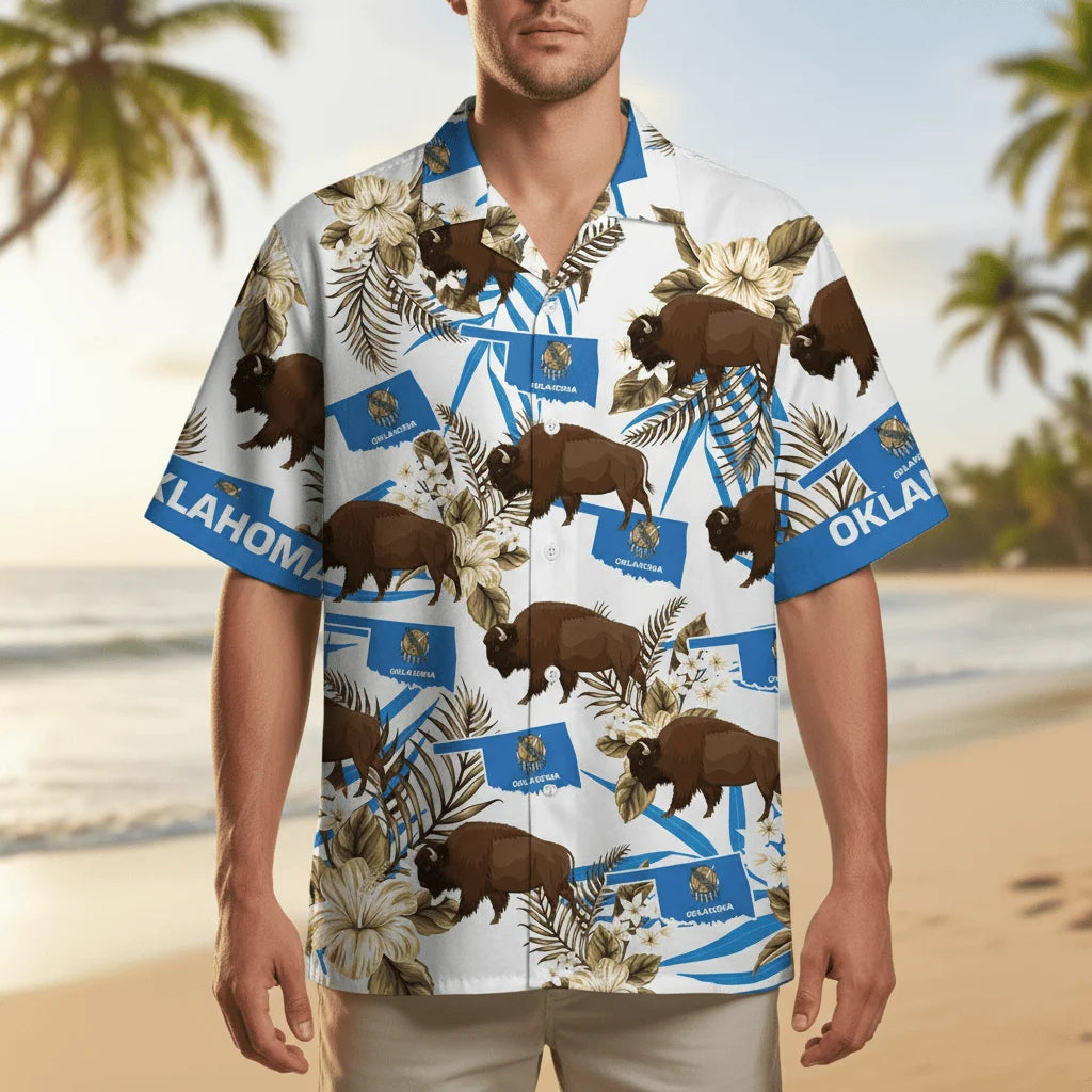 Oklahoma State Proud Hawaiian Shirt, custom shirt gift for men