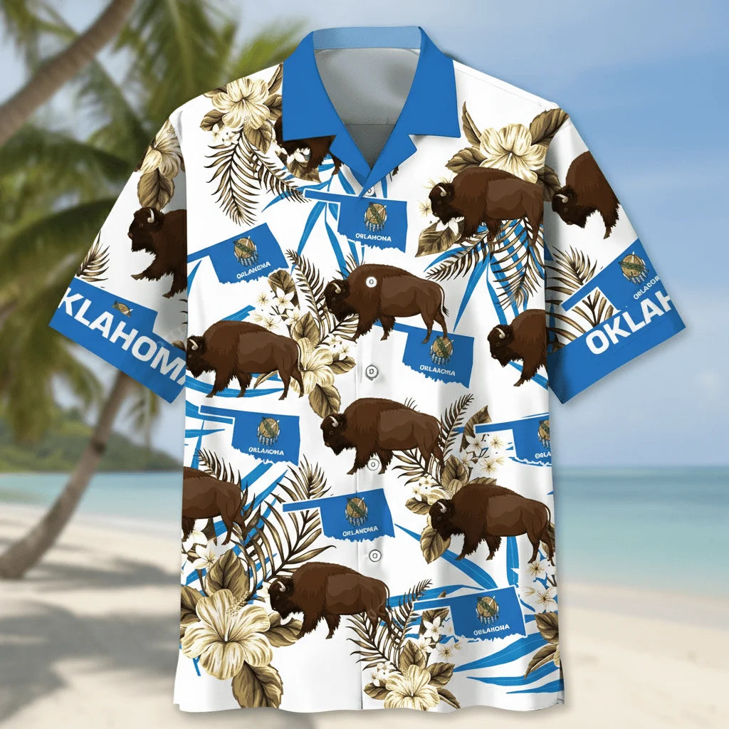 Oklahoma State Proud Hawaiian Shirt, custom shirt gift for men (view 2)