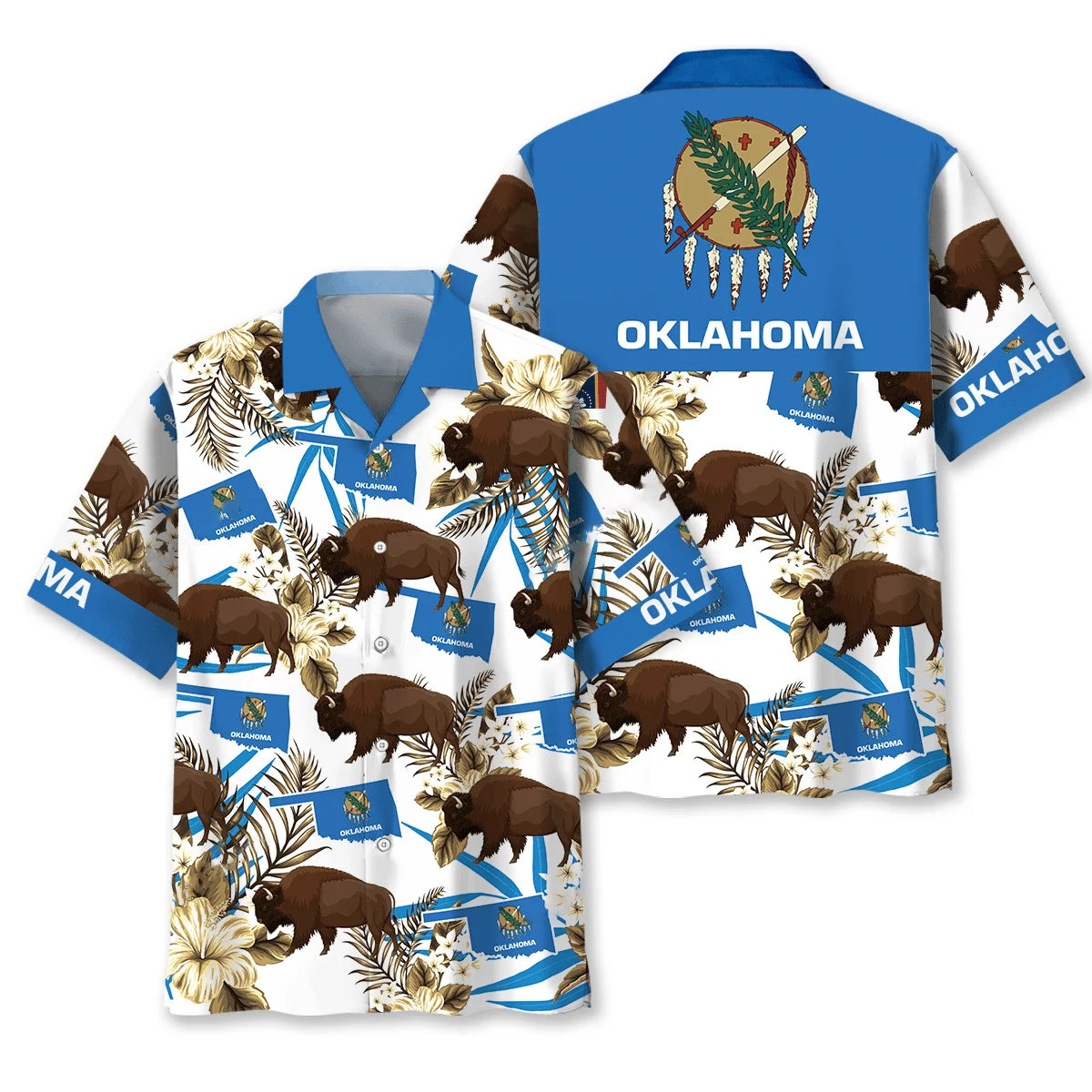Oklahoma State Proud Hawaiian Shirt, custom shirt gift for men (view 5)