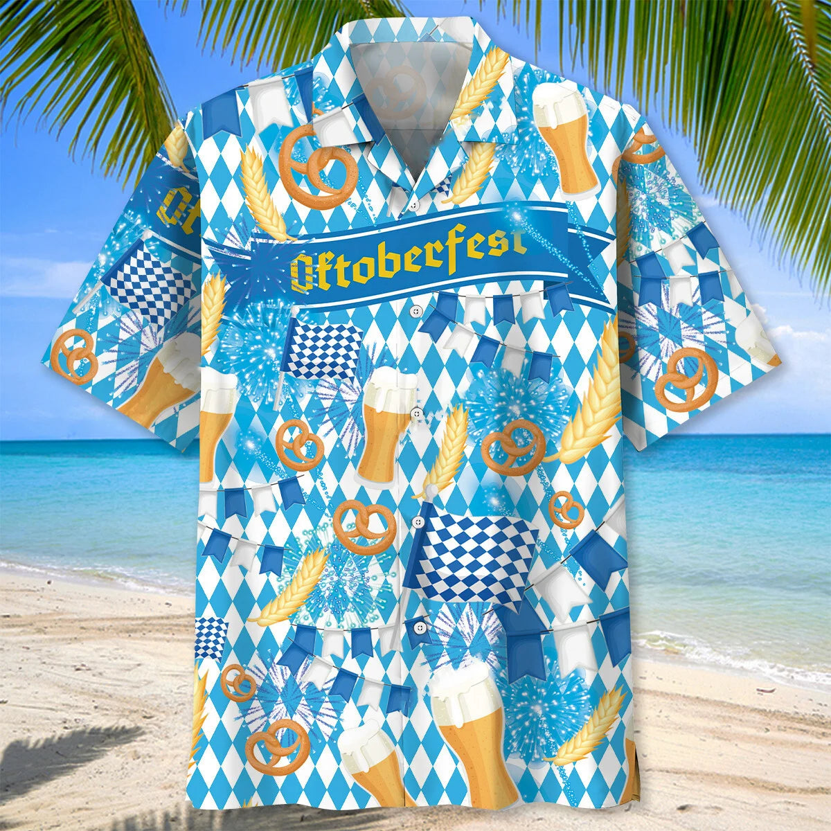 Oktoberfest Celebration Drinking Shirt Hawaiian Shirt, custom shirt gift for men