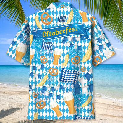 Oktoberfest Celebration Drinking Shirt Hawaiian Shirt, custom shirt gift for men (view 3)