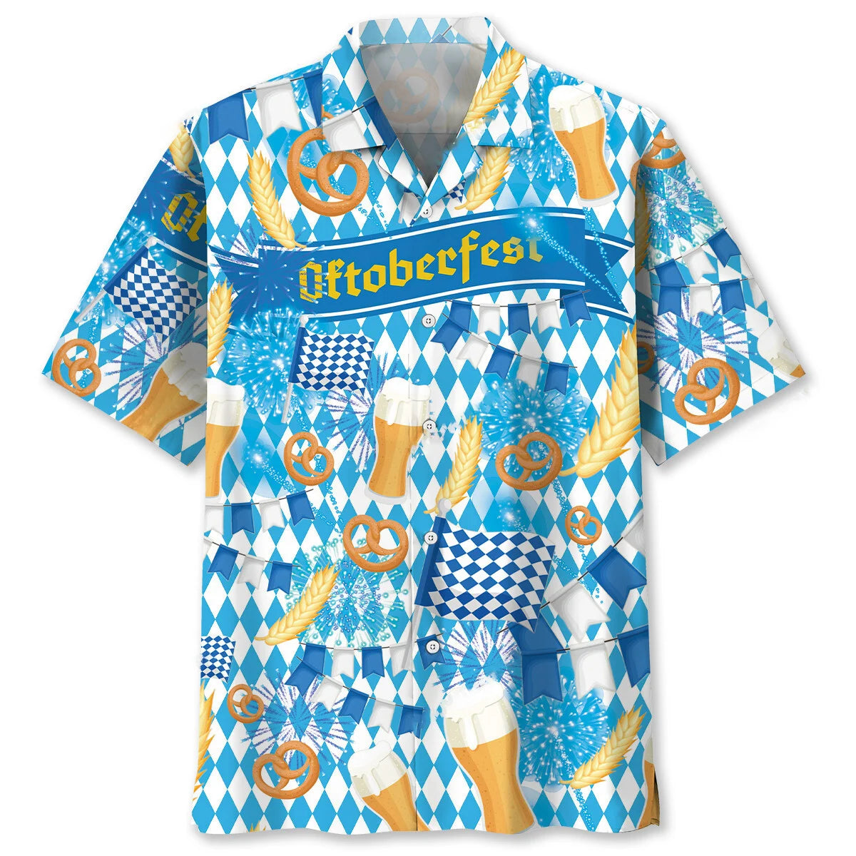 Oktoberfest Celebration Drinking Shirt Hawaiian Shirt, custom shirt gift for men (view 4)
