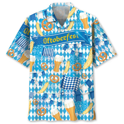 Oktoberfest Celebration Drinking Shirt Hawaiian Shirt, custom shirt gift for men (view 4)