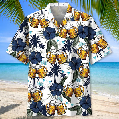Oktoberfest Funny Beer Hawaiian Shirt, custom shirt gift for men (view 2)