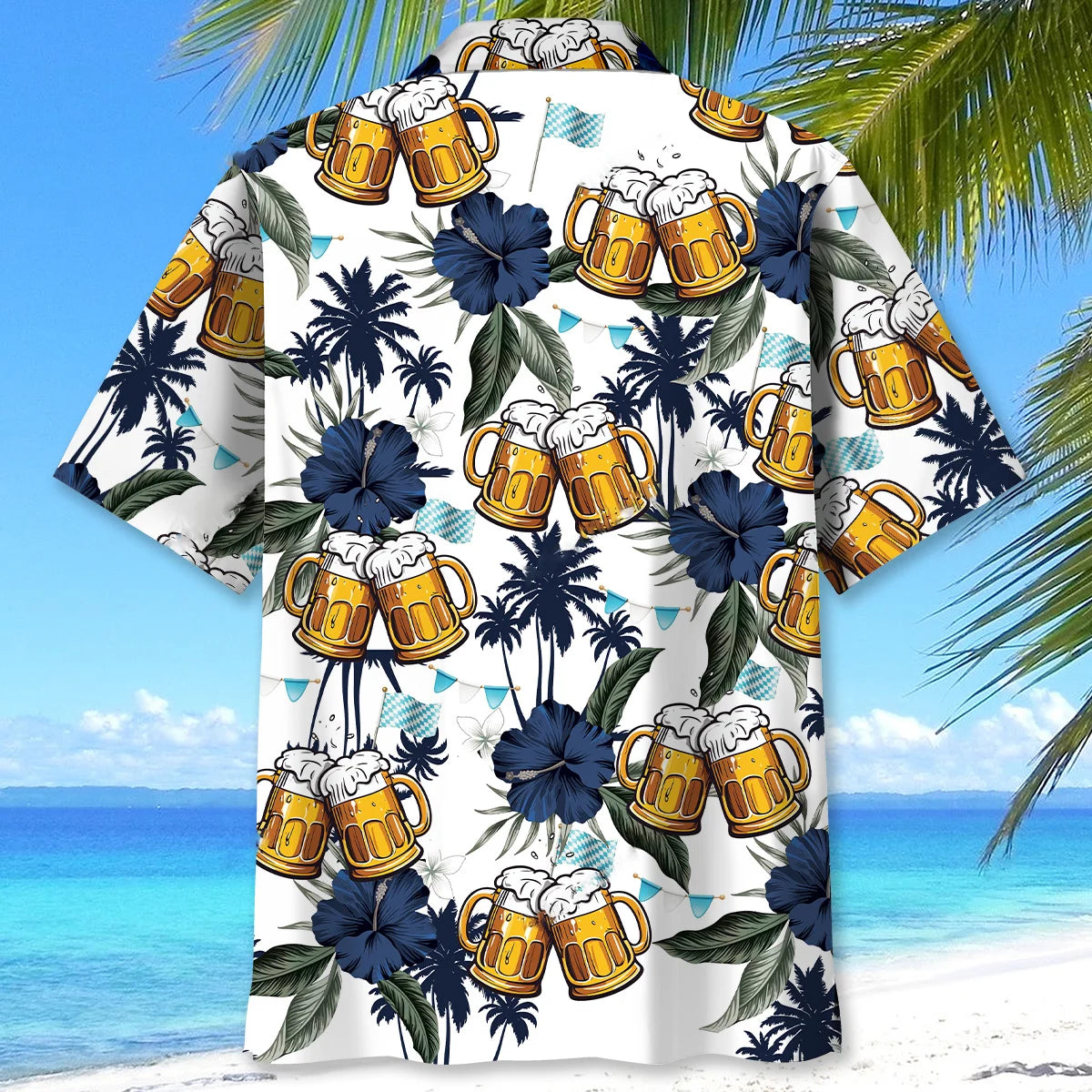 Oktoberfest Funny Beer Hawaiian Shirt, custom shirt gift for men (view 3)