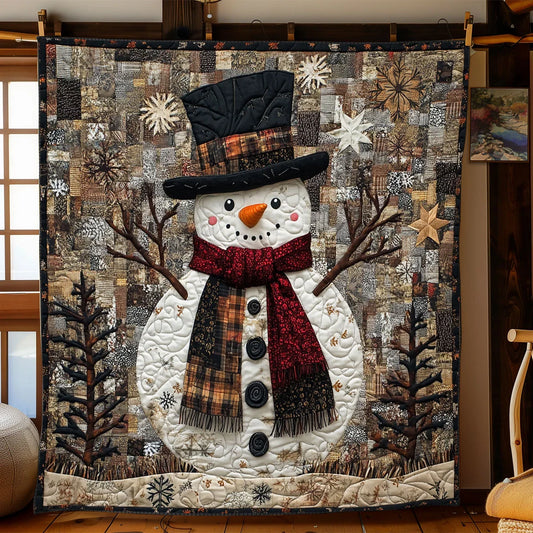 Old Snowman Quilt Blanket