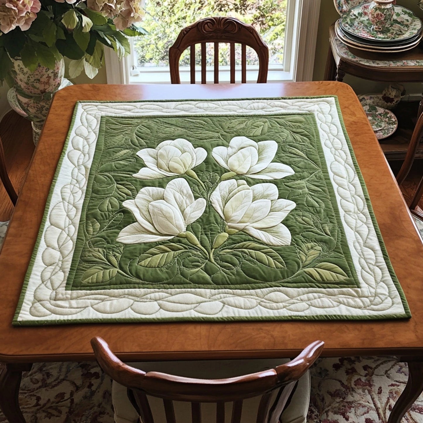 Old Soul Petals Quilted Table Topper