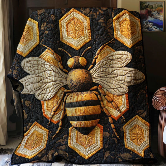 Old-Time Honey Bee Quilt Blanket