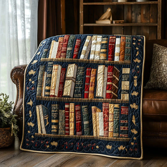 Old World Reading Quilt Blanket
