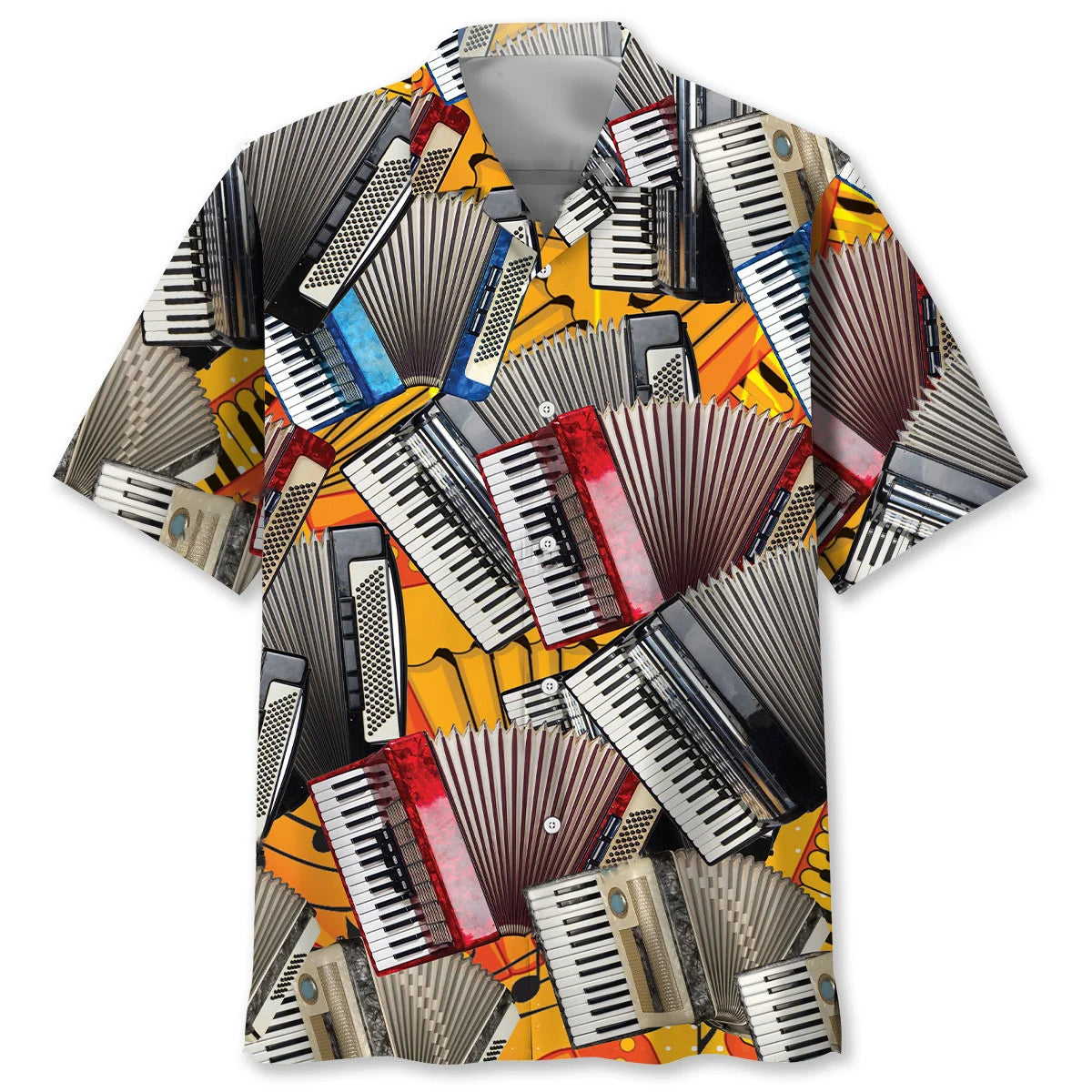Old Accordion Art Hawaiian Shirt, custom shirt gift for men