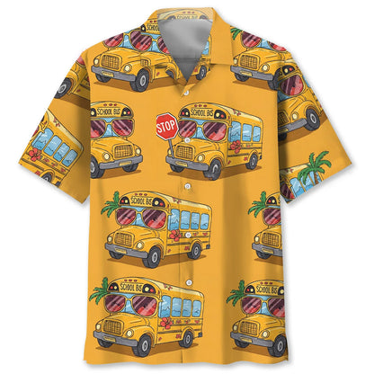 On a Vacation School Bus Hawaiian Shirt, custom shirt gift for men (view 2)