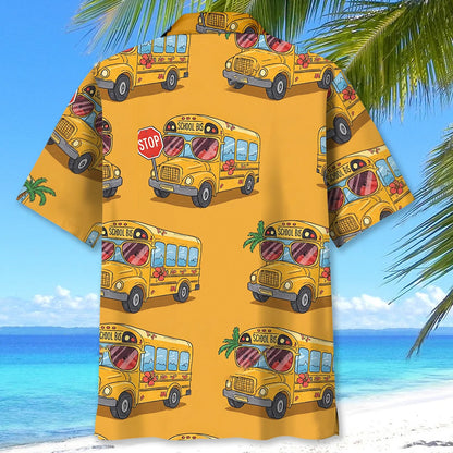 On a Vacation School Bus Hawaiian Shirt, custom shirt gift for men (view 3)