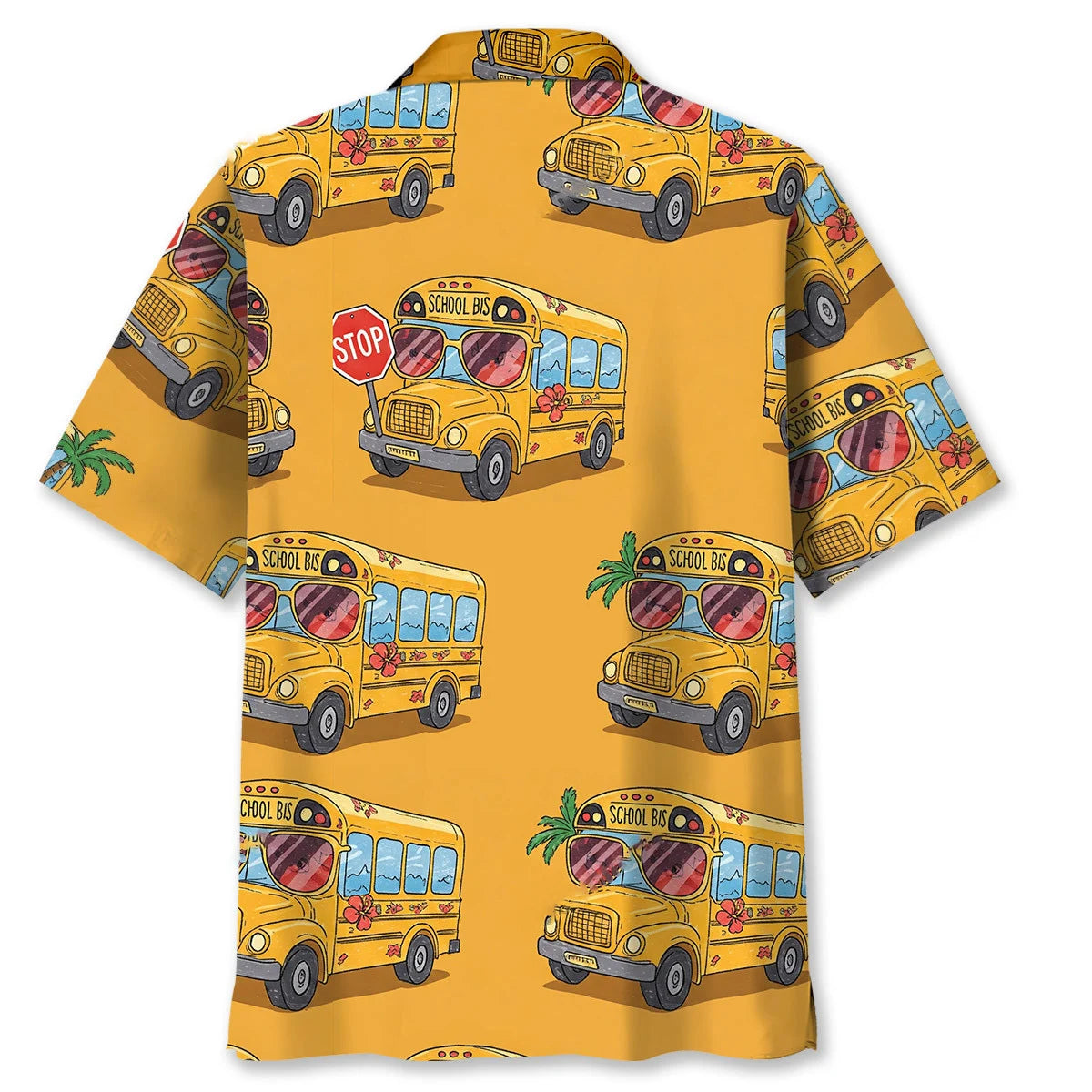 On a Vacation School Bus Hawaiian Shirt, custom shirt gift for men (view 4)