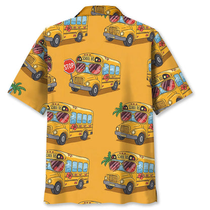 On a Vacation School Bus Hawaiian Shirt, custom shirt gift for men (view 4)