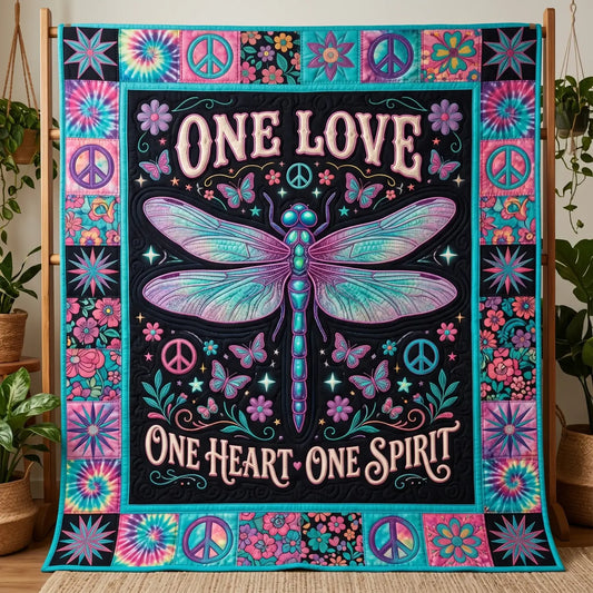One Heart One Spirit Quilt Blanket