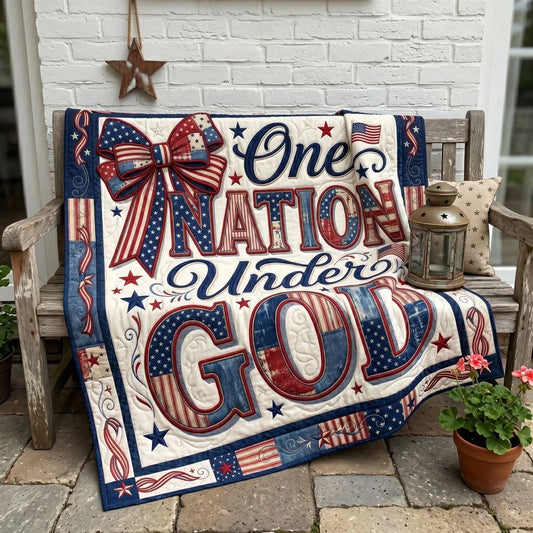 One Nation Under God Quilt Blanket