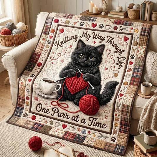 One Purr At A Time Quilt Blanket