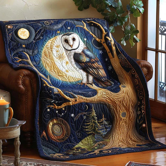 Owl Breeze Quilt Blanket - Quilted Blanket by OtterMia