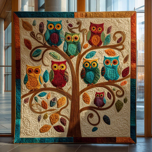 Owl Dream Forest Quilt Blanket