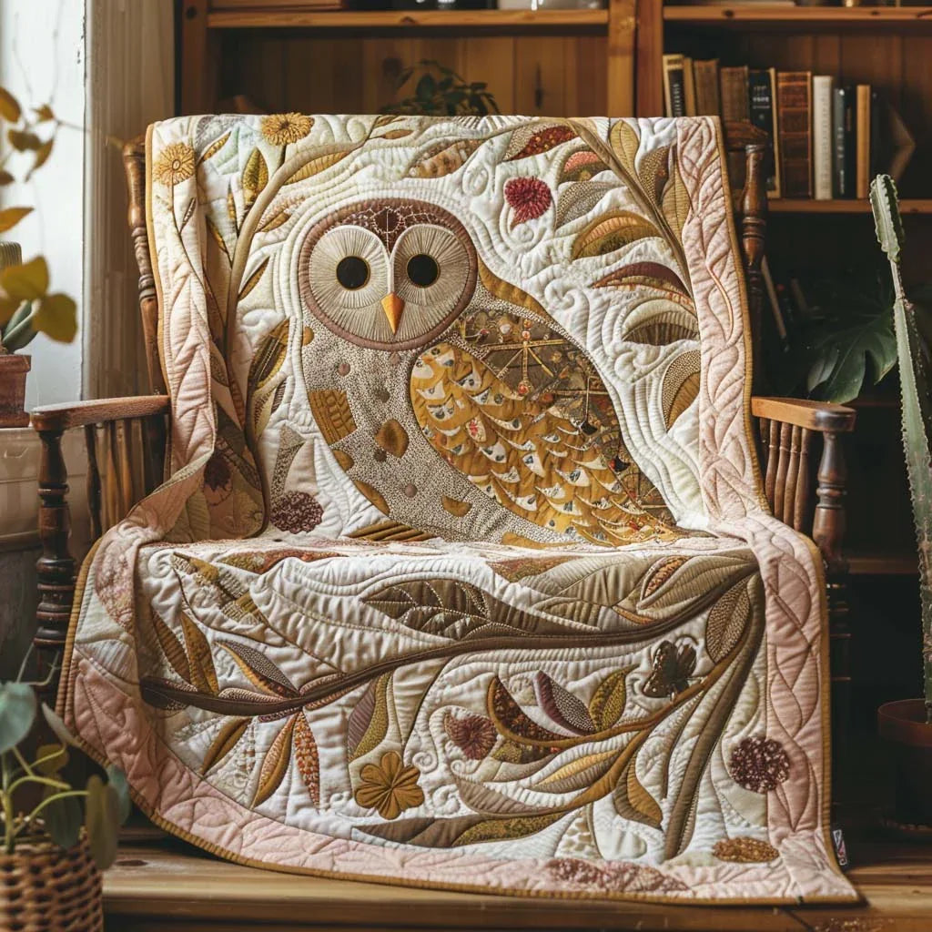 Owl Dreams Quilt Blanket - Quilted Blanket by OtterMia