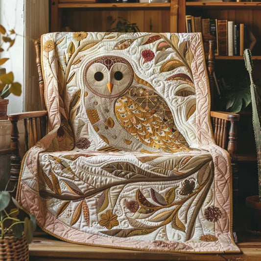 Owl Dreams Quilt Blanket - Quilted Blanket by OtterMia