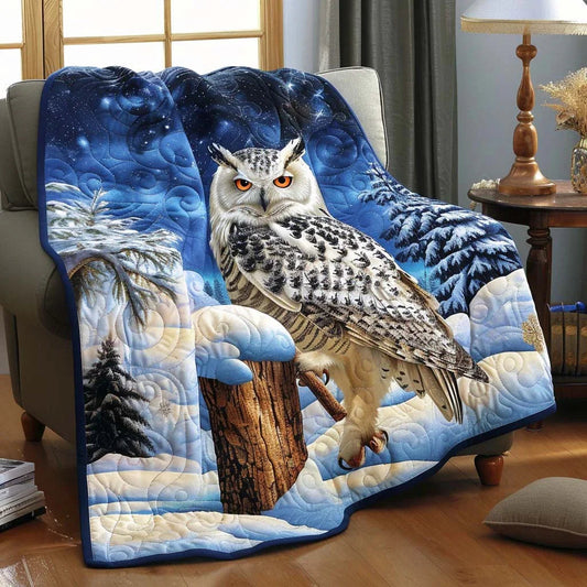 Owl Escape Quilt Blanket - Quilted Blanket by OtterMia
