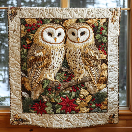 Owl Gaze Quilt Blanket
