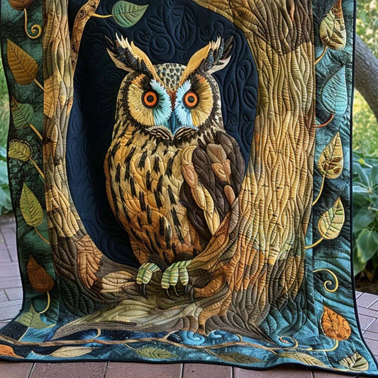 Owl Harmony Quilt Blanket - Quilted Blanket by OtterMia