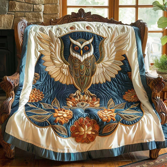 Owl Haven Quilt Blanket - Quilted Blanket by OtterMia