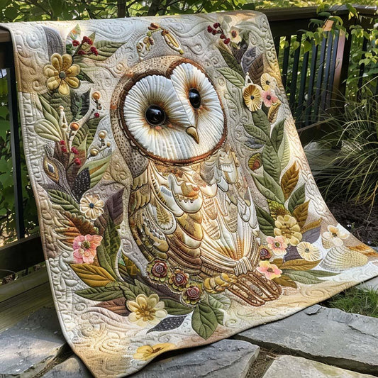 Owl Journey Quilt Blanket - Quilted Blanket by OtterMia