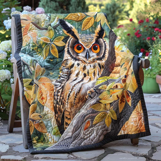 Owl Meadow Quilt Blanket - Quilted Blanket by OtterMia