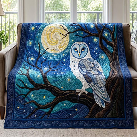 Owl Retreat Quilt Blanket - Quilted Blanket by OtterMia