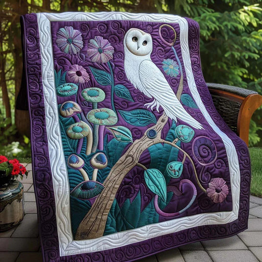 Owl Spirit Quilt Blanket - Quilted Blanket by OtterMia