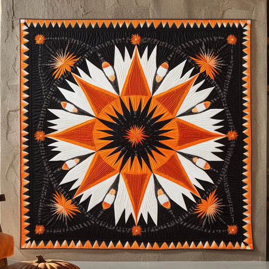 Painted Mandala Star Quilt Blanket