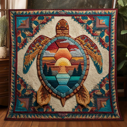 Painted Shell Horizon Quilt Blanket