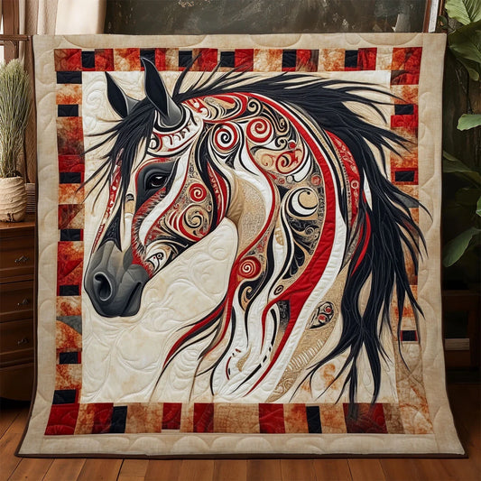 Painted Spirit Steed Quilt Blanket