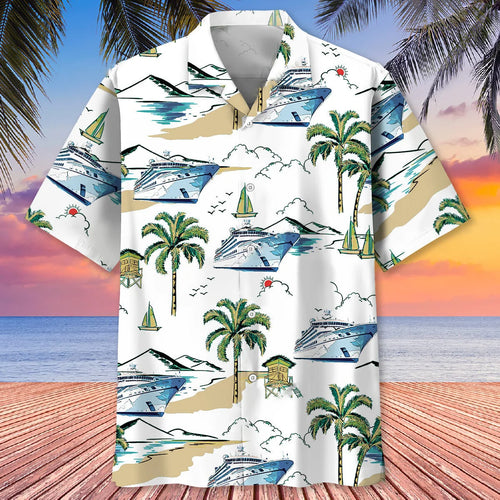 Palm Family Cruise Hawaiian Shirt, custom shirt gift for men