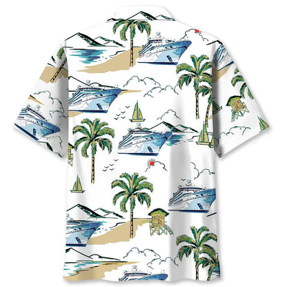 Palm Family Cruise Hawaiian Shirt, custom shirt gift for men (view 2)
