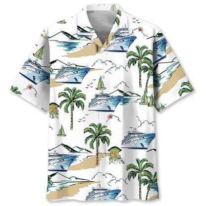 Palm Family Cruise Hawaiian Shirt, custom shirt gift for men (view 4)